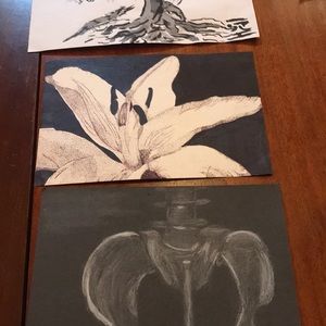 3 Black & White Art Pieces